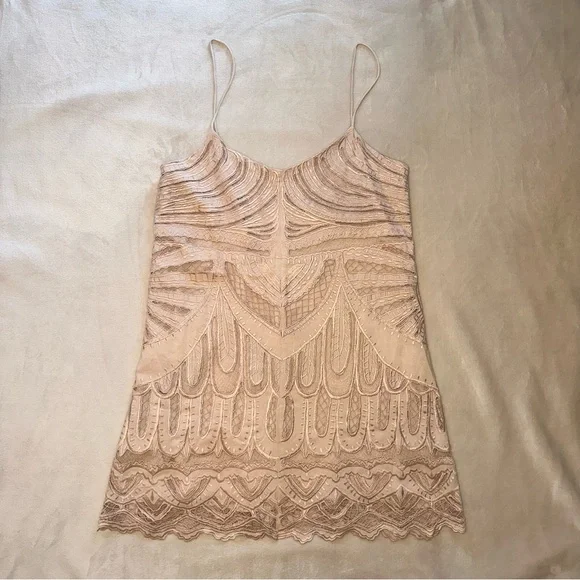 Uma and Leopold Lace Slip Mini Dress Blush Pink NWOT Mini